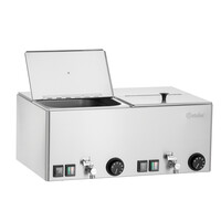 Sausage warmer 535x370x240 mm stainless steel with 2 adjustable baskets