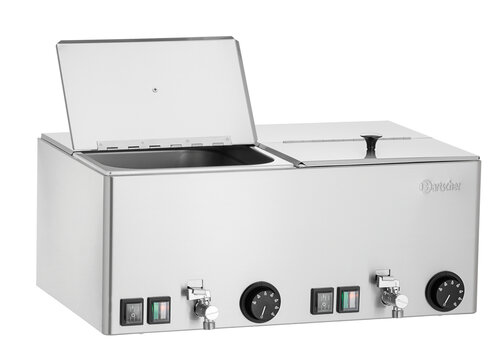  Bartscher Worstenwarmer 535x370x240 mm RVS met 2 Regelbare Bakken 
