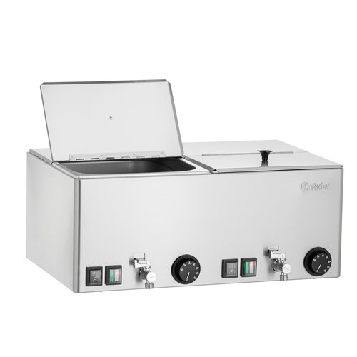  Bartscher Sausage warmer 535x370x240 mm stainless steel with 2 adjustable baskets 