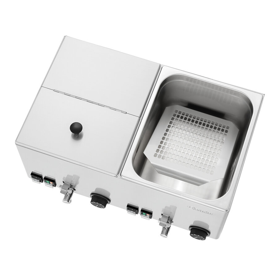 Sausage warmer 535x370x240 mm stainless steel with 2 adjustable baskets