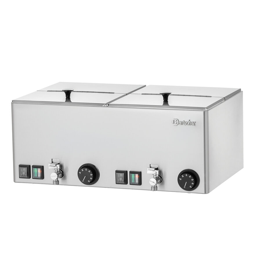 Worstenwarmer 535x370x240 mm RVS met 2 Regelbare Bakken