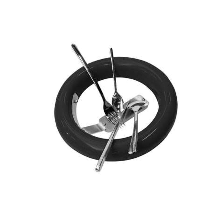 Waste chute ring with magnet Ø201 mm flush-mounted | Cutlery catcher for hospitality worktops