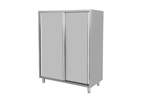  HorecaTraders Servieskast | schuifdeuren | 3 planken | 1600x700x1800mm 