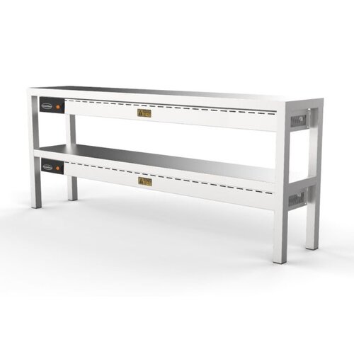  Combisteel Warmhoudbrug met Keramische Verwarming 2 Niveaus 2000x300x650 mm 