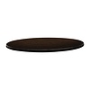 HorecaTraders Plateau de table rond en wengé Ø700 mm résistant aux rayures et aux intempéries