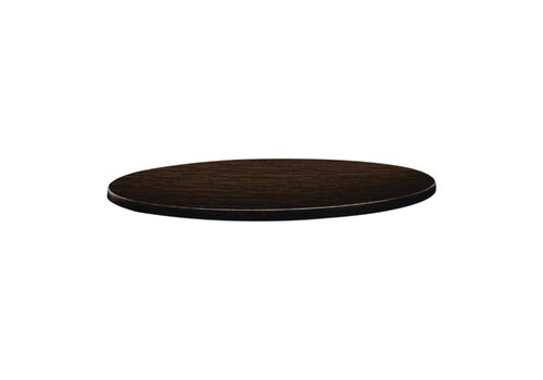  HorecaTraders Plateau de table rond en wengé Ø700 mm résistant aux rayures et aux intempéries 