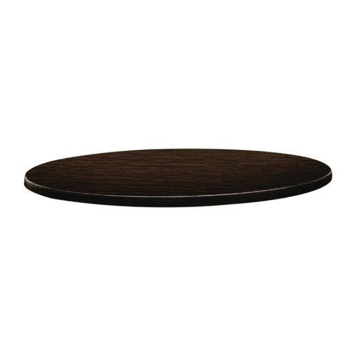  HorecaTraders Runde Wenge-Tischplatte Ø700 mm, kratz- und witterungsbeständig 