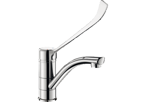  Robinet mitigeur professionnel pour lavabo avec bec pivotant et limiteur de température 