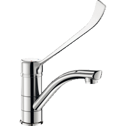  HorecaTraders Professional Washbasin Mixer Tap with Swivel Spout and Temperature Limiter 