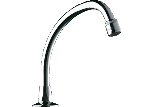  Draaibare Kraanuitloop Chroom 150 mm met Straalbreker en Rozet 