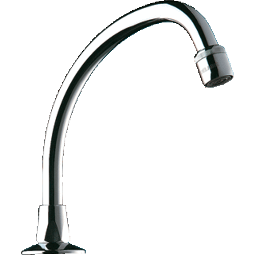  HorecaTraders Bec de robinet pivotant chromé 150 mm avec brise-éclaboussures et rosace 
