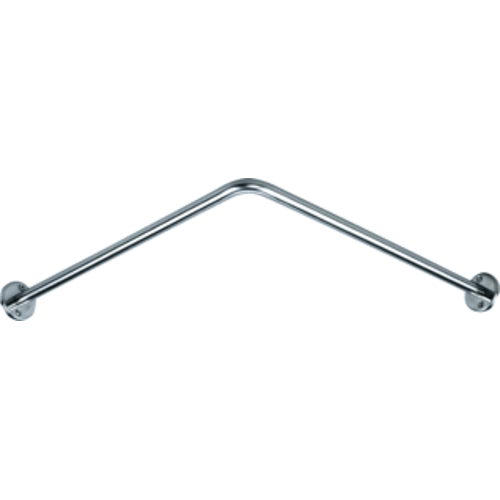  HorecaTraders Barre de douche d'angle en acier inoxydable 900 mm pour salles de bains professionnelles 
