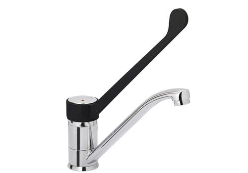  HorecaTraders Winkelarmatur mit Mischbatterie | Verchromtes Messing | 50 x 240 x 290 mm 