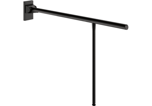 HorecaTraders Opklapbare Wandbeugel 900 mm Zwart voor Aangepast Sanitair 