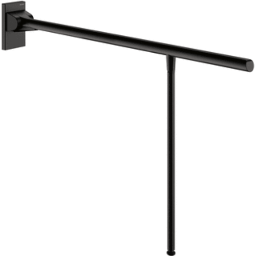  HorecaTraders Opklapbare Wandbeugel 900 mm Zwart voor Aangepast Sanitair 