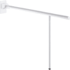 HorecaTraders Support mural pliable en acier inoxydable blanc 900 mm pour installations sanitaires adaptées