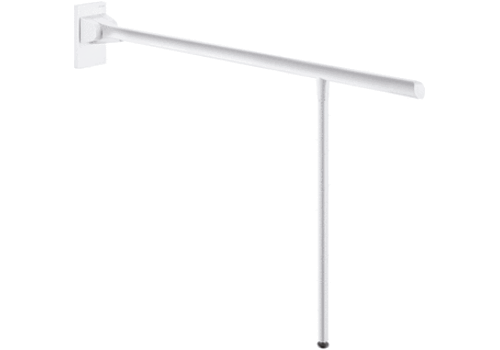  HorecaTraders Foldable Stainless Steel Wall Bracket 900 mm White for Adapted Sanitary Facilities 