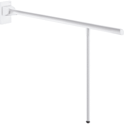 HorecaTraders Support mural pliable en acier inoxydable blanc 900 mm pour installations sanitaires adaptées 