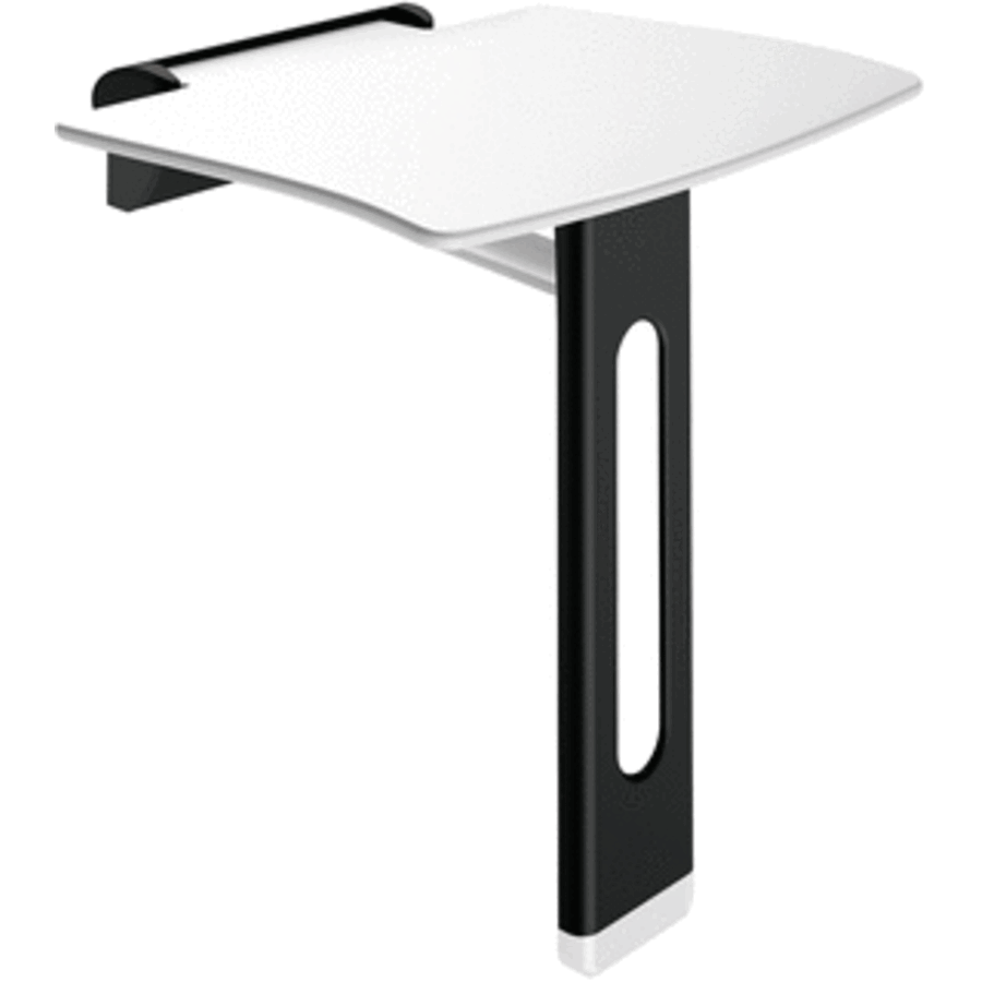 Klappbarer Duschsitz mit Stützbein 450 mm für barrierefreie Badezimmer