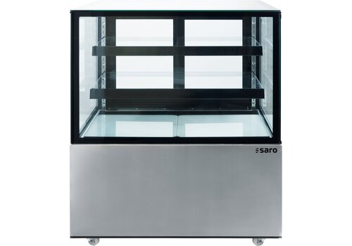  HorecaTraders Gebaksvitrine JASMIN 120 Liter 682x450x675 mm Zwart 