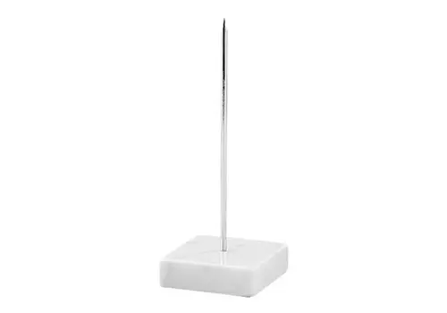  HorecaTraders Porte-reçus | Acier inoxydable | Socle en marbre | 150 mm | Porte-reçus de luxe pour l'hôtellerie et la restauration 