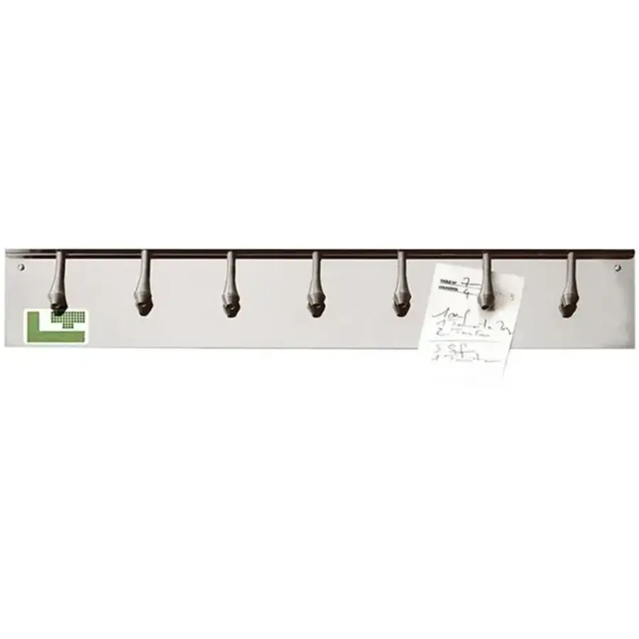 Beleghalter | Edelstahl | 8 Federn | 10 (H) x 62,5 (B) x 2 (T) cm