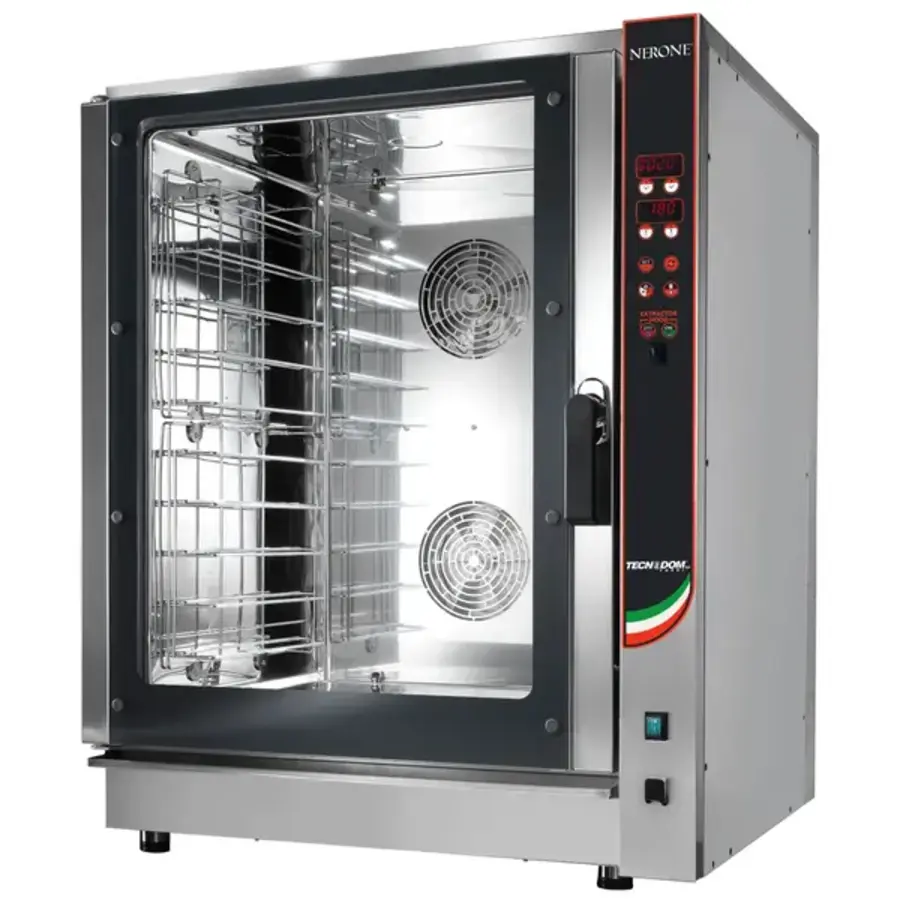 Cuiseur vapeur électrique combiné professionnel 10x GN 1/1 | 400 V | 12,7 kW | 920×840×1145 mm