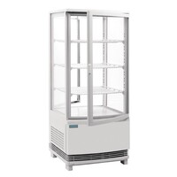 Refrigerated Display with Curved Door 86 Liters White 600x600x850 mm
