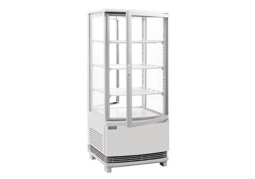  Polar Refrigerated Display with Curved Door 86 Liters White 600x600x850 mm 