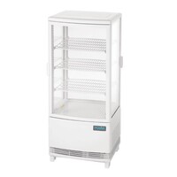 Refrigerated Display with Curved Door 86 Liters White 600x600x850 mm