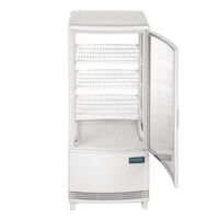 Kühlvitrine mit gebogener Tür, 86 Liter, Weiß, 600 x 600 x 850 mm