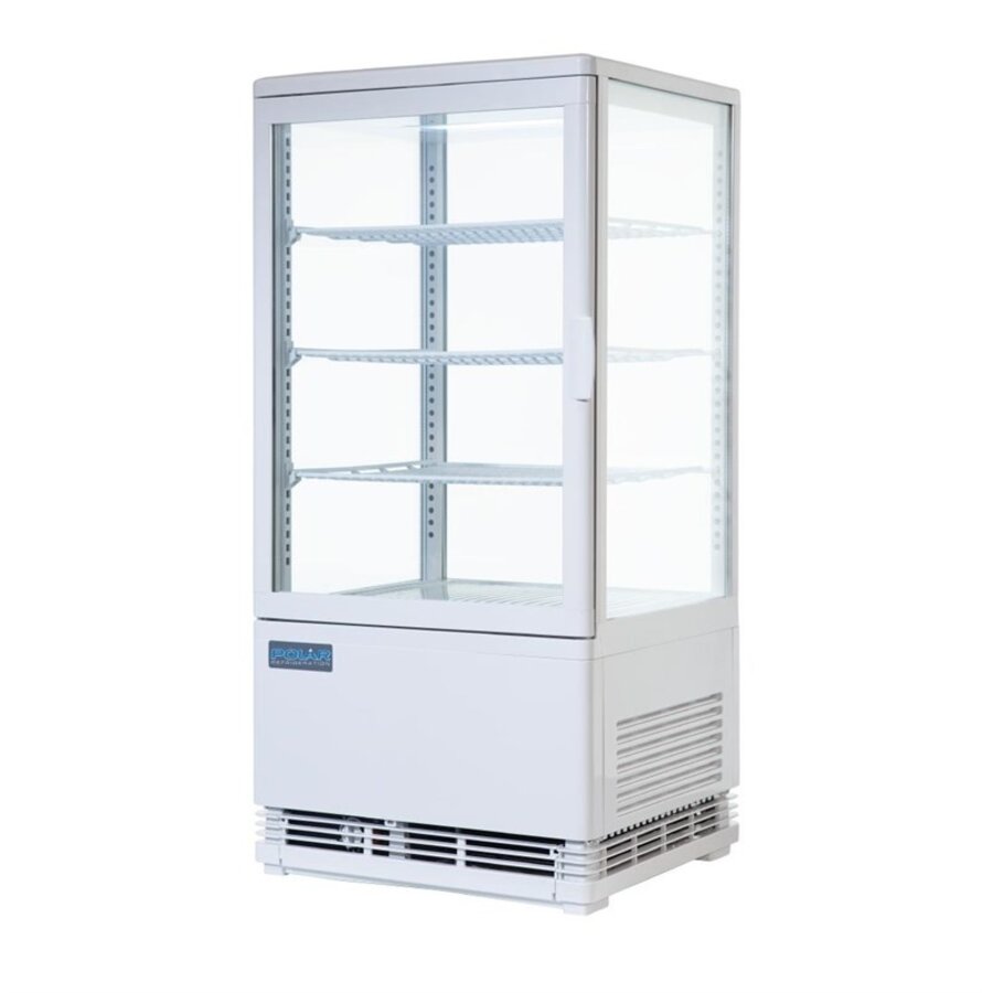 Refrigerated Display with Curved Door 86 Liters White 600x600x850 mm