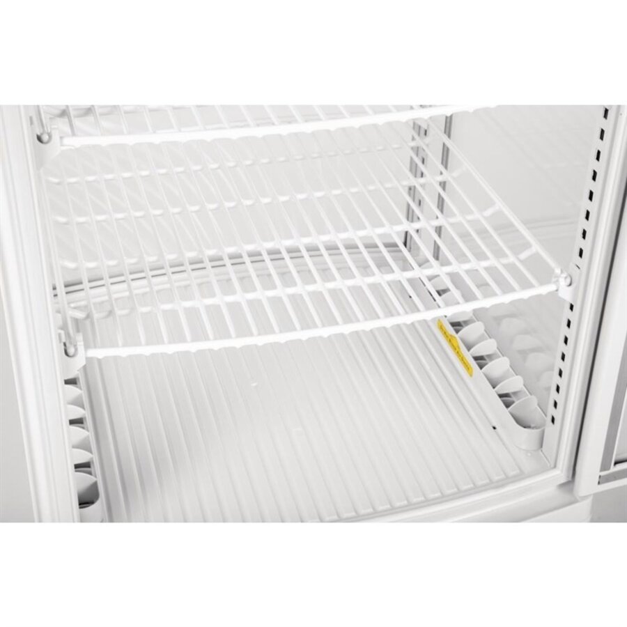 Refrigerated Display with Curved Door 86 Liters White 600x600x850 mm