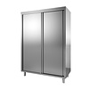 HorecaTraders Edelstahl-Werkzeugschrank mit Schiebetüren und verstellbaren Einlegeböden | 2000 x 700 x 2000 mm