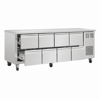 Gekühlte GN-Catering-Werkbank | 8 Schubladen | 616 l | Professionelle gekühlte Werkbank | B