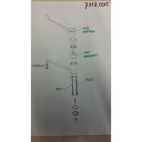 Robinet à commande coudée pour cuisines professionnelles – Mitigeur hygiénique monotrou 1/2 pouce