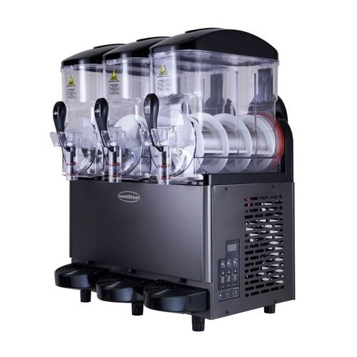  Slush-Eis-Maschine 3x12 Liter 610x570x870 mm 230V Schwarz 