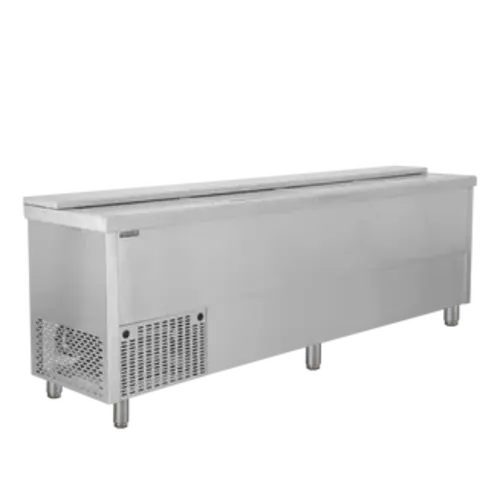  HorecaTraders Professional Stainless Steel Bottle Cooler | 293 Liters | +2 to +8 °C | 1505 x 565 x 930 mm 