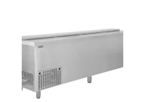  HorecaTraders Professional Stainless Steel Bottle Cooler 429 Liters | Catering Refrigerated Buffet for Bottles and Cans 