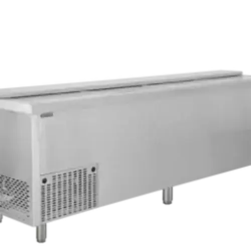  HorecaTraders Professioneller Flaschenkühler aus Edelstahl, 429 Liter | Gekühlter Catering-Buffet-Kühlschrank für Flaschen und Dosen 