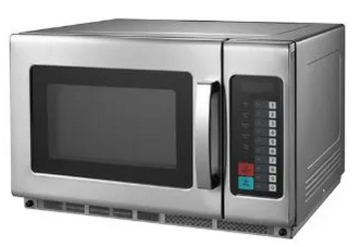  HorecaTraders Four à micro-ondes professionnel 25 litres, dimensions 511 x 432 x 311 mm, puissance 1000 W, en acier inoxydable 