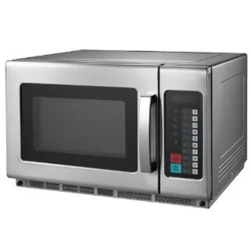  HorecaTraders Four à micro-ondes professionnel 25 litres, dimensions 511 x 432 x 311 mm, puissance 1000 W, en acier inoxydable 