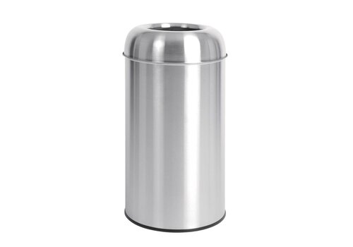  HorecaTraders Poubelle en acier inoxydable à ouverture supérieure, 40 litres, Ø 360 x 640 mm 