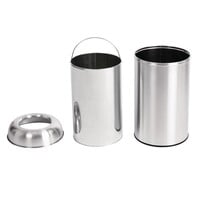 Stainless Steel Bullet Waste Bin Open Top 40 Liters Ø360x640 mm