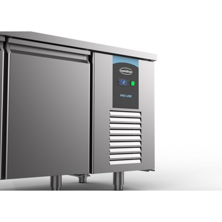 Baker's refrigerated workbench with 2 doors | Stainless steel | 380L | 1550x800x850 mm