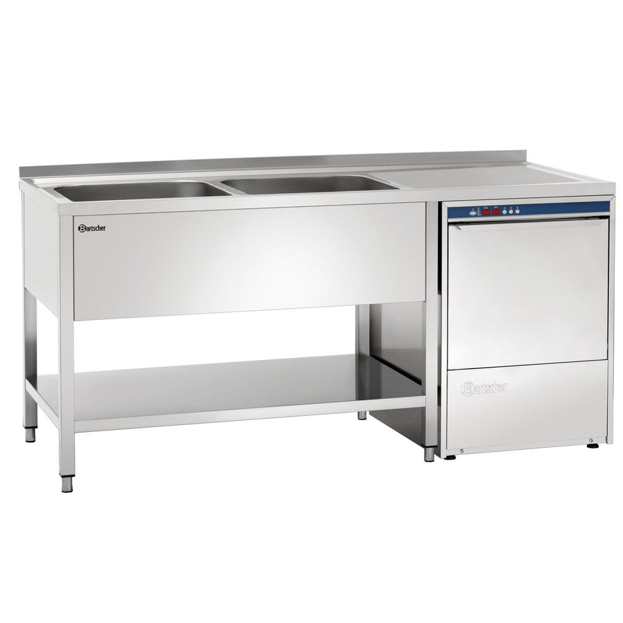 Spoelcentrum 2 Spoelbakken Links | RVS | 1600x700x850 mm
