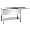 Bartscher Spoelcentrum 2 Spoelbakken Links | RVS | 1600x700x850 mm