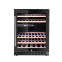 Cave à vin à 2 compartiments pour 46 bouteilles – Noire