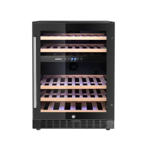  Arktic Wine Cooler with 2 Zones for 46 Bottles – Black 