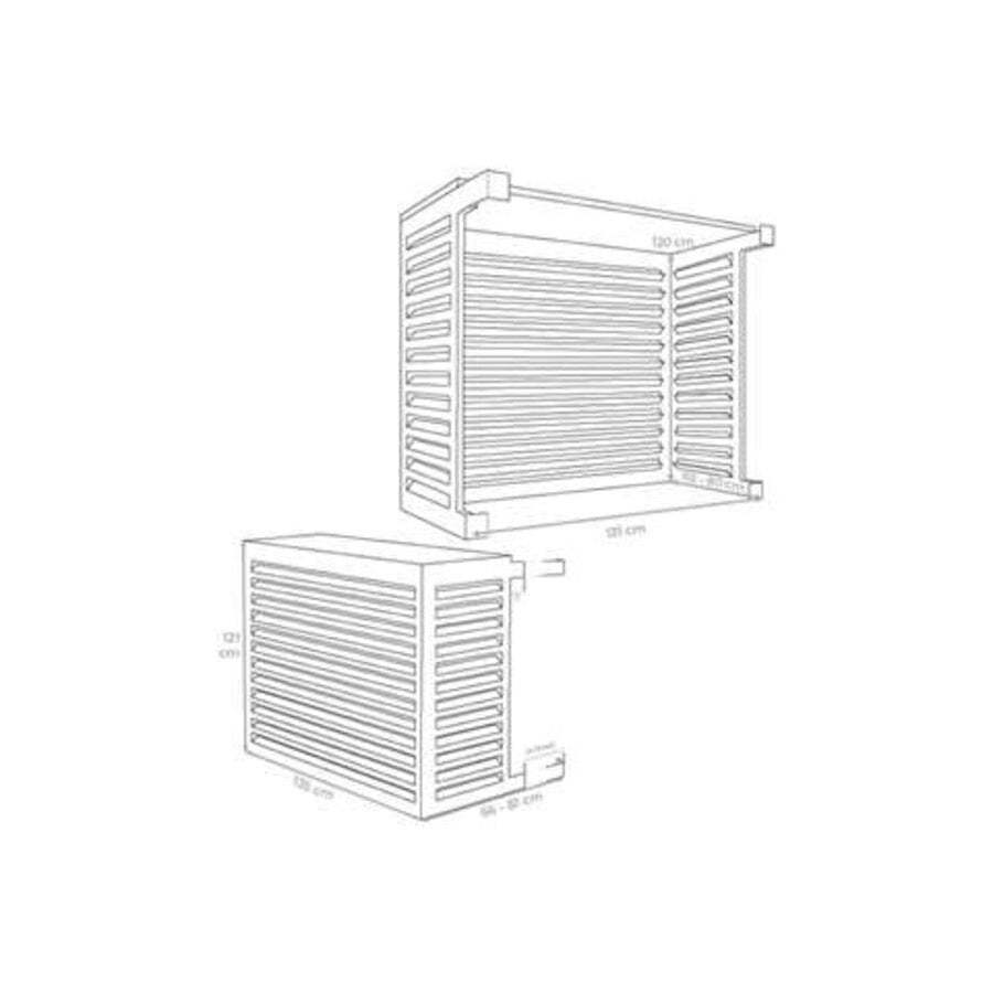Boîtier extérieur en aluminium | Aluminium | 1310 x 650-800 x 1200 mm